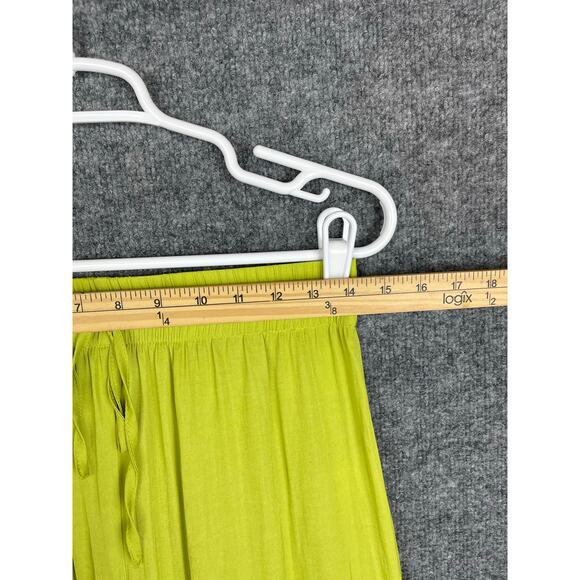 JOIE Lime Green Wide Leg Pleated Satin Pants Women's SP - Picture 11 of 12